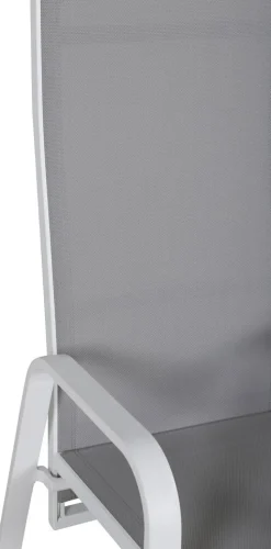 Copacabana karmstol - Grå/Vit + Textilskydd för utemöbler