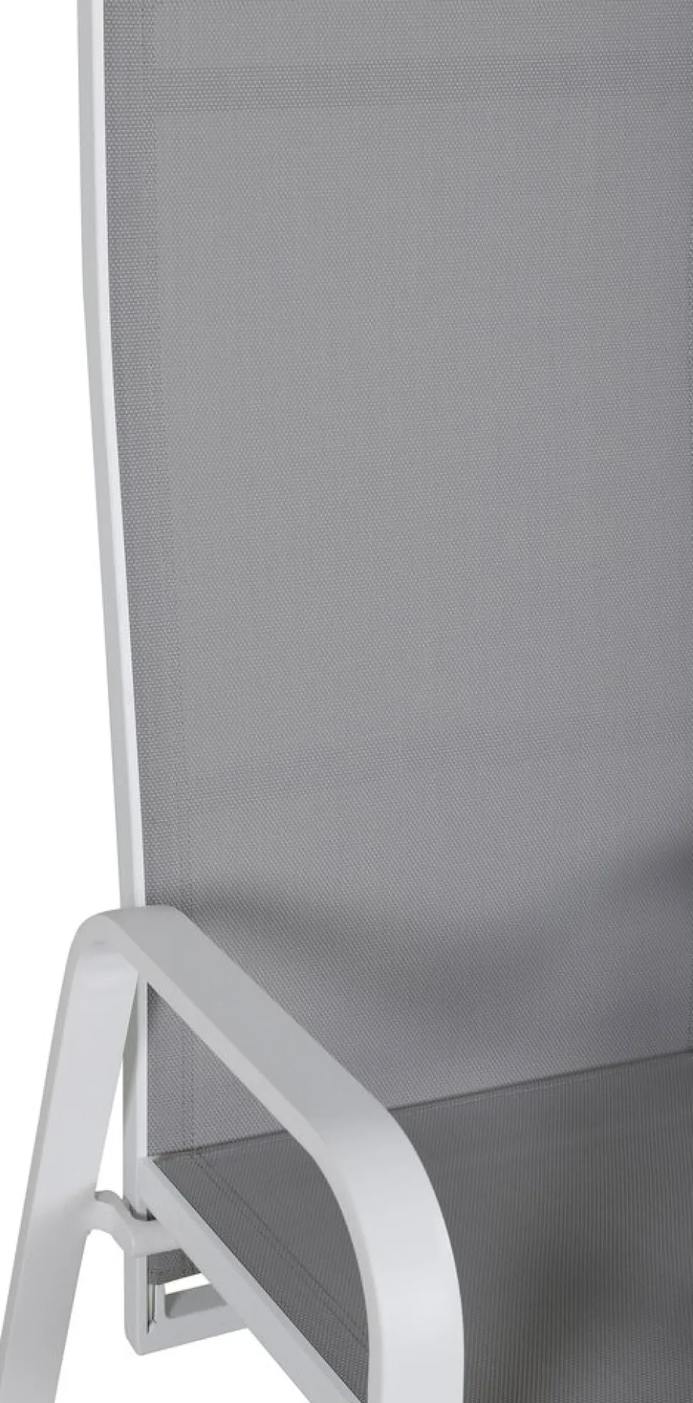 Copacabana karmstol - Grå/Vit + Textilskydd för utemöbler