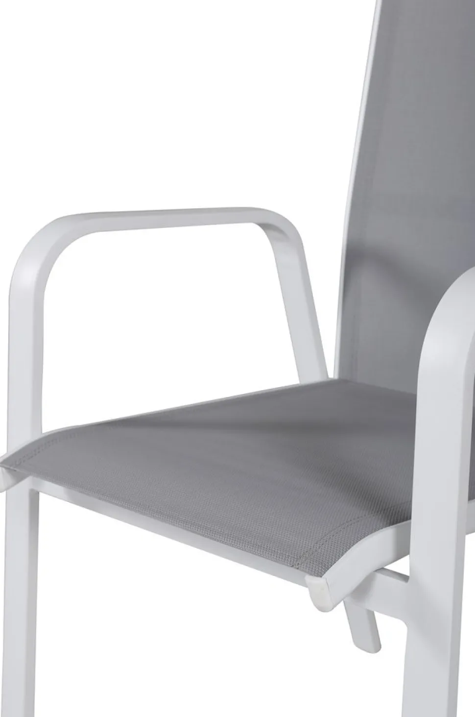 Copacabana karmstol - Grå/Vit + Textilskydd för utemöbler