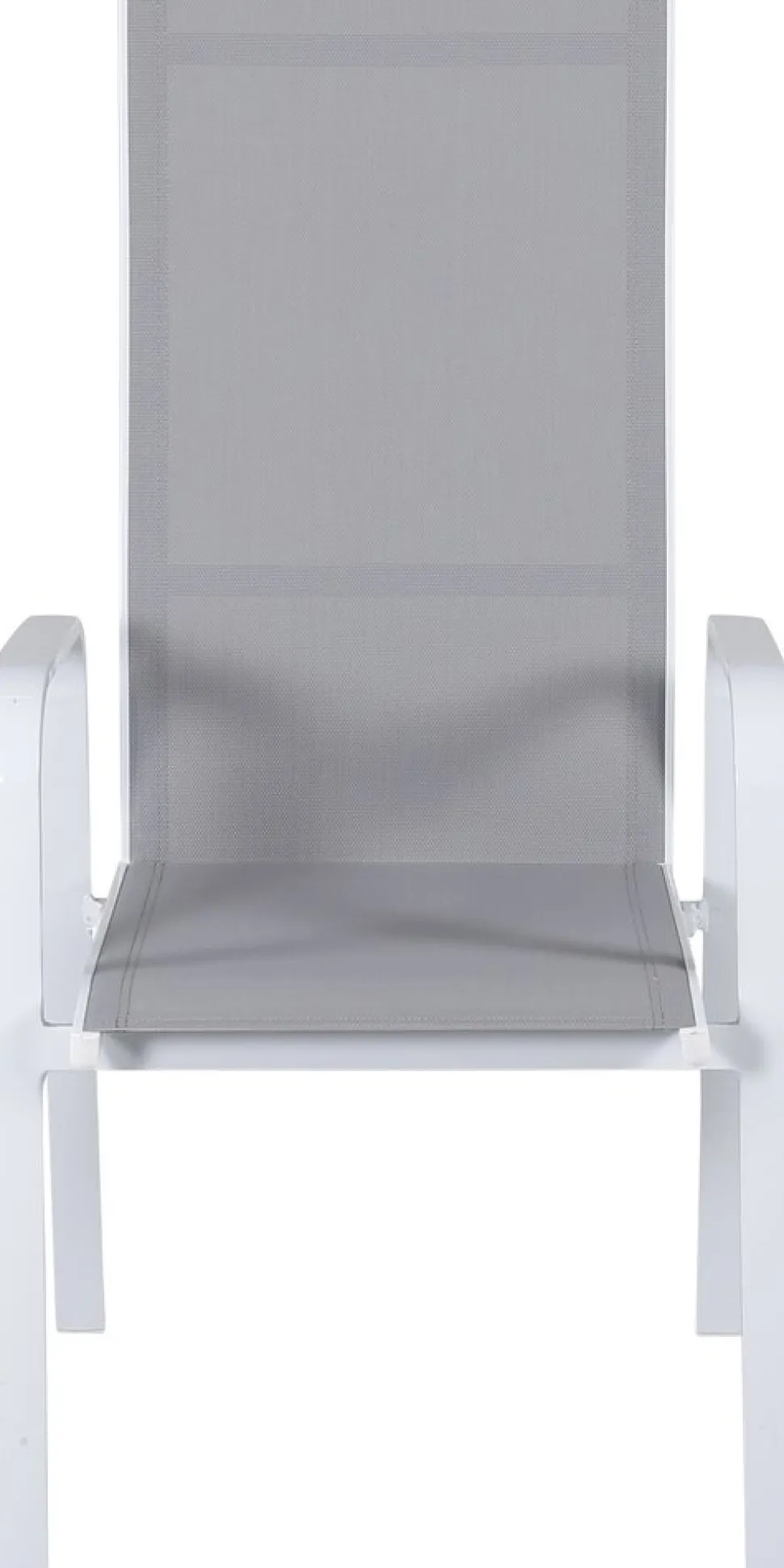 Copacabana karmstol - Grå/Vit + Textilskydd för utemöbler