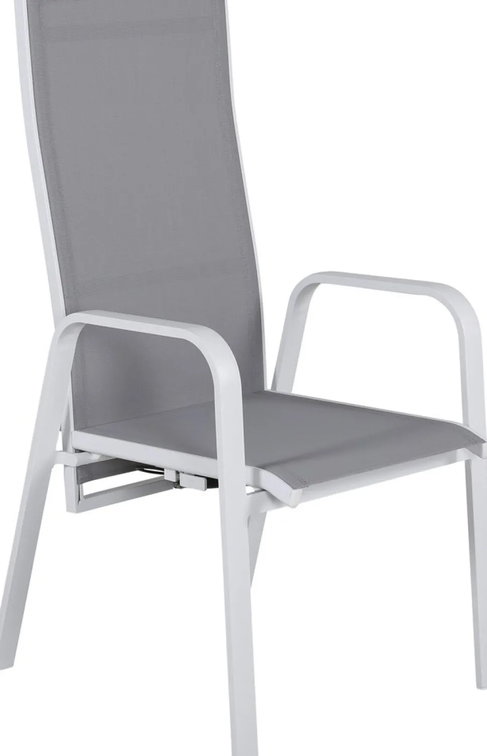 Copacabana karmstol - Grå/Vit + Textilskydd för utemöbler