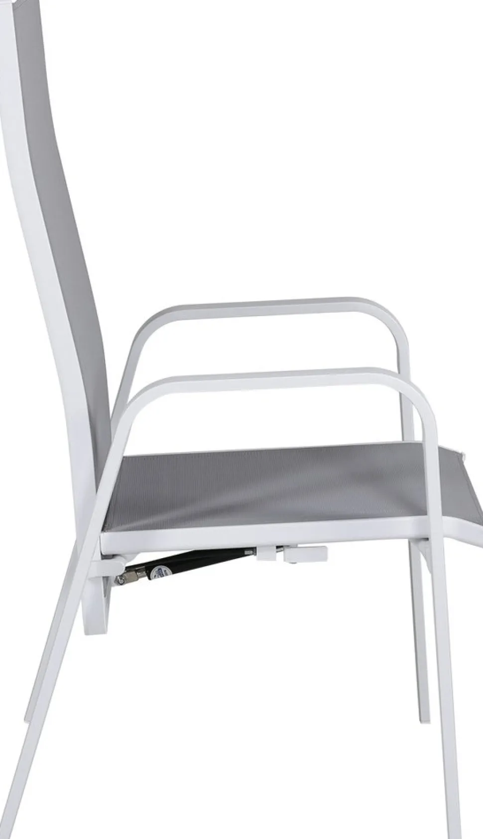 Copacabana karmstol - Grå/Vit + Textilskydd för utemöbler