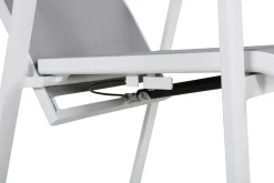 Copacabana karmstol - Grå/Vit + Textilskydd för utemöbler