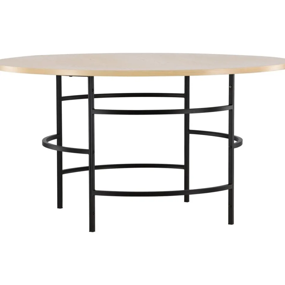 Copenhagen matbord Ø140 cm - Whitewash/svart