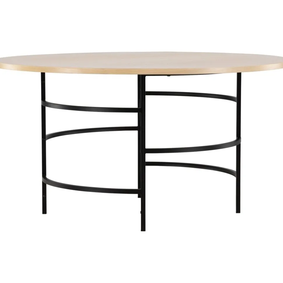 Copenhagen matbord Ø140 cm - Whitewash/svart