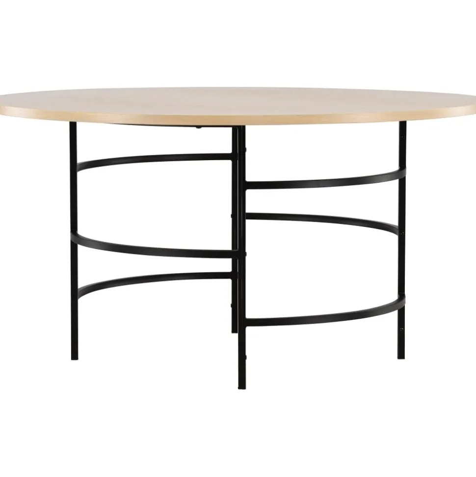 Copenhagen matbord Ø140 cm - Whitewash/svart