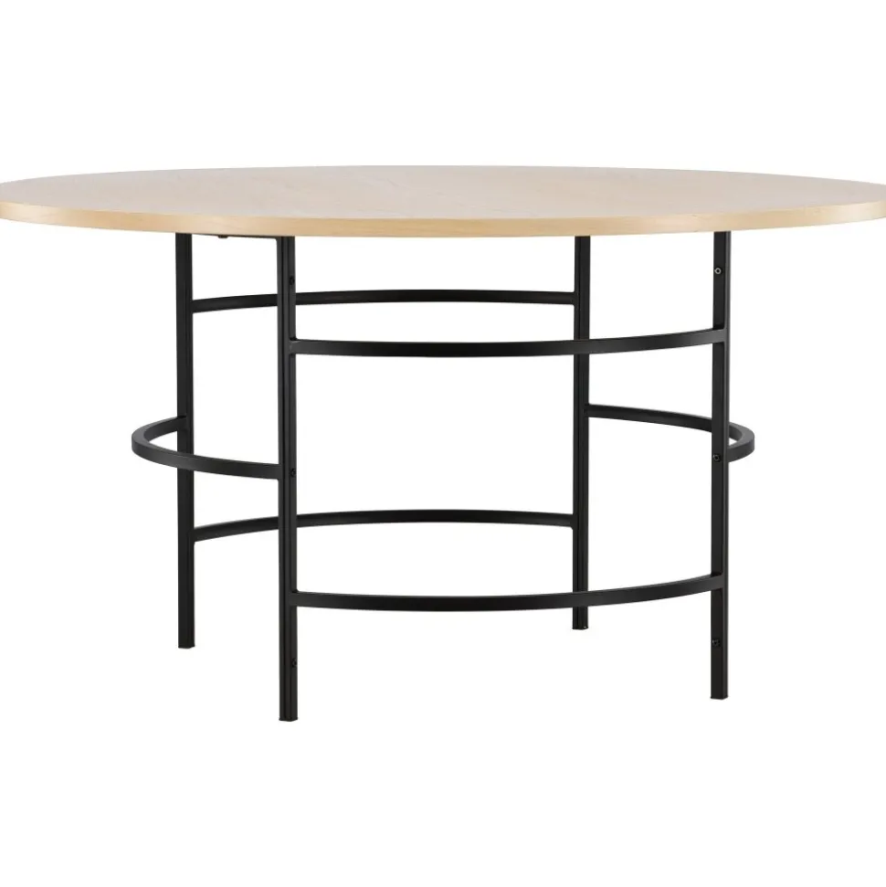 Copenhagen matbord Ø140 cm - Whitewash/svart