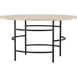 Copenhagen matbord Ø140 cm - Whitewash/svart