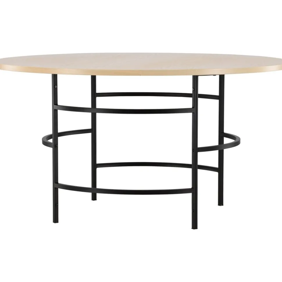 Copenhagen matbord Ø140 cm - Whitewash/svart