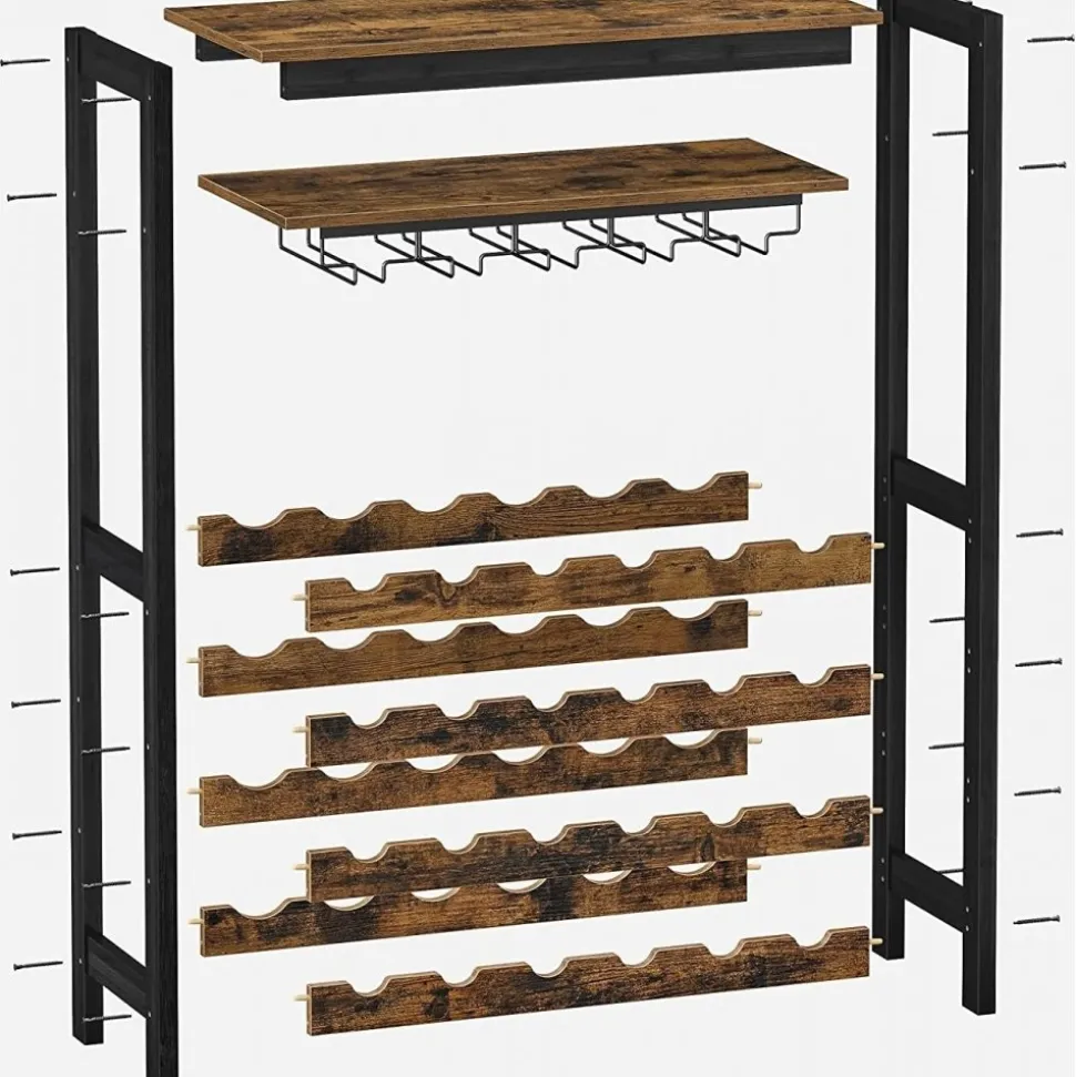 Corriente vinställ - Brun/svart + Möbeltassar