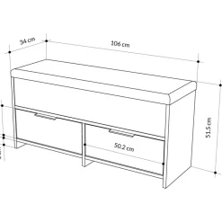 Cove hallbänk - Brun