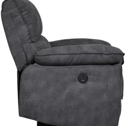Coventry el reclinerfåtölj grå microfiber + Möbeltassar