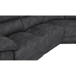Coventry el-reclinerhörnsoffa grå microfiber + Textilrengöring för möbler