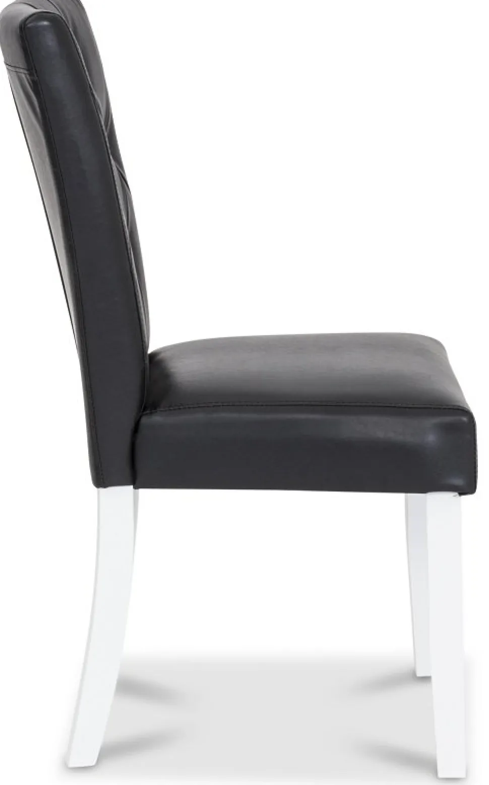 Crocket matstol i svart PU med vita ben + Fläckborttagare för möbler