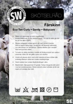 Curly stolsdyna fårskinn Beige