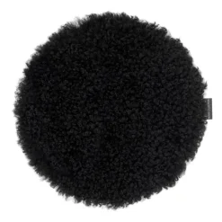 Curly stolsdyna fårskinn Svart