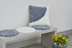 Curly stolsdyna fårskinn Svart