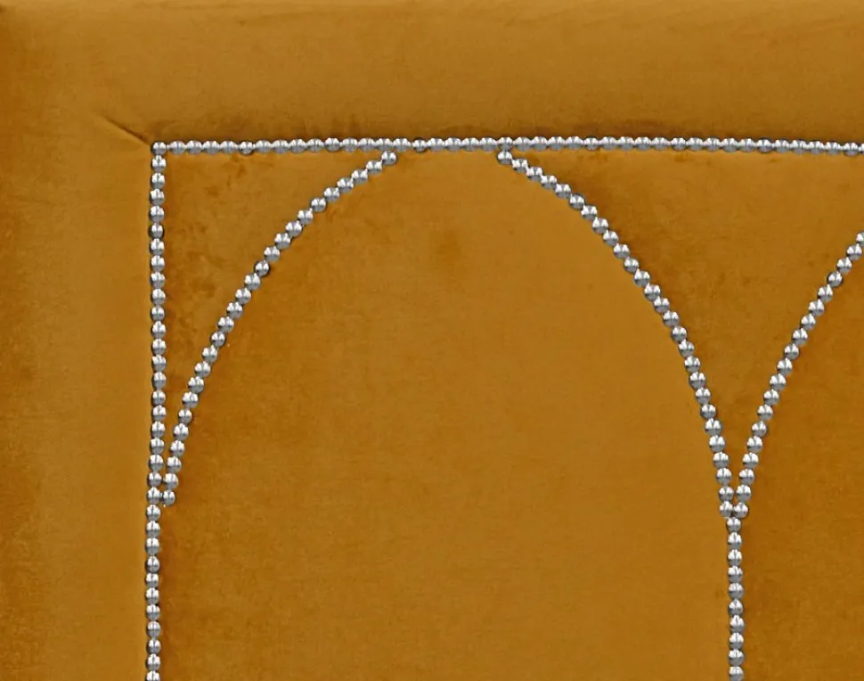 Dalarö sänggavel (Guld sammet) - Valfri bredd