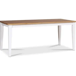 Dalarös matgrupp 140 cm bord vit/ek med 4 st stolar