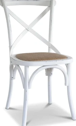 Dalarös matgrupp 180 cm bord vit/ek + 6 st vita Gaston matstolar + 6.00 x Stolsdyna