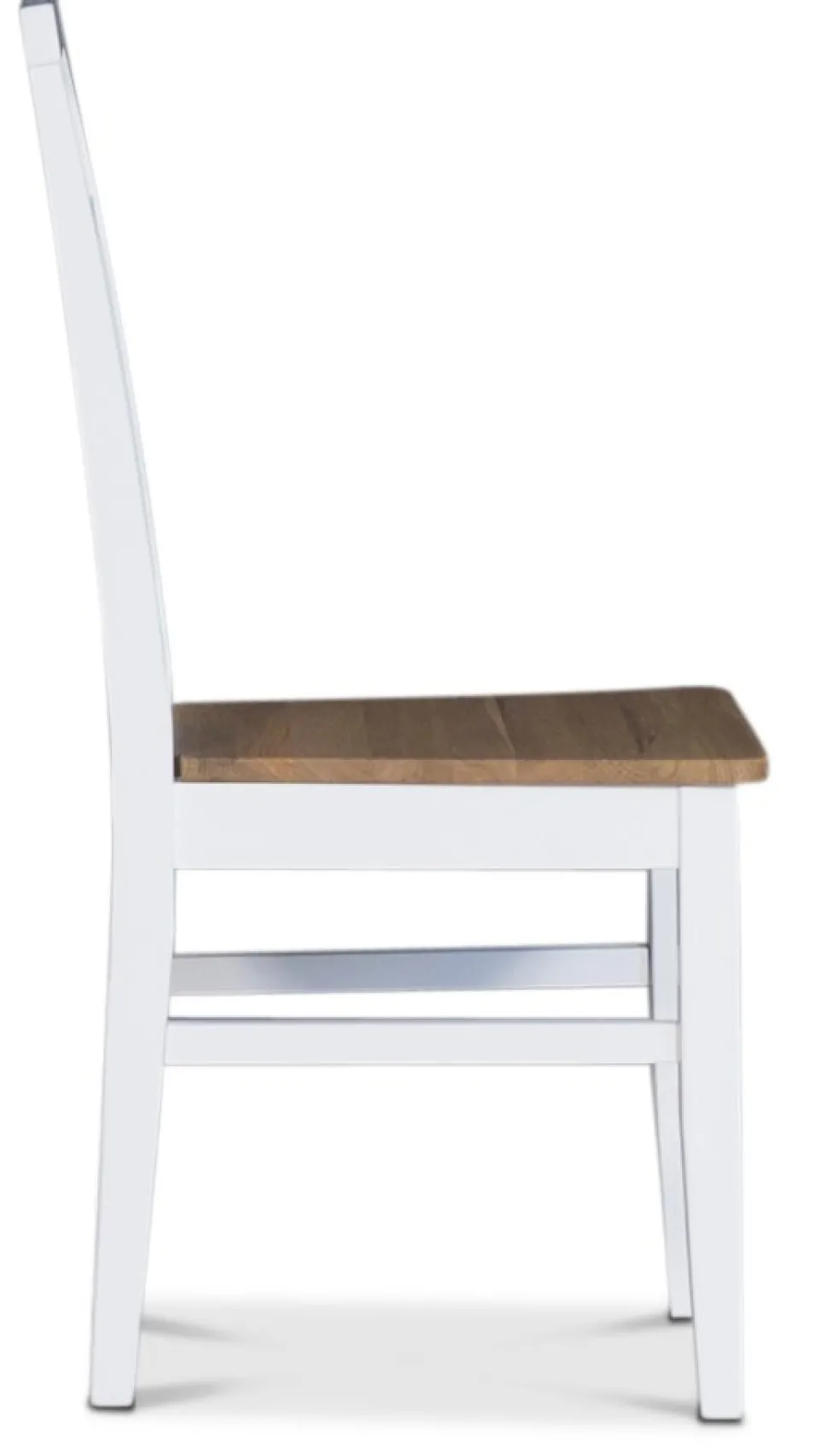 Dalarös matstol med eksits och kryss i rygg - Vit / Oljad ek