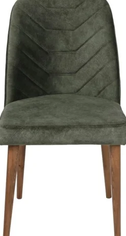 Dallas stolset - Valnöt/mörkgrön