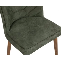 Dallas stolset - Valnöt/mörkgrön