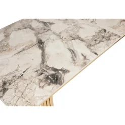 Dalmar matbord 147-182 cm - Guld/vit