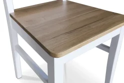 Dalön matstol med eksits och kryssrygg  Vit / Oljad ek