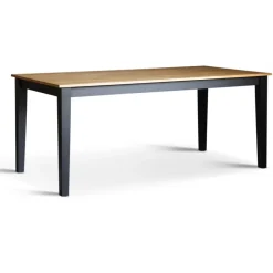 Dalsland matgrupp: Matbord i svart / ek med 6 st gula pinnstolar