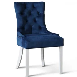 Dalsland matgrupp: Runt bord i Ek / Vit med 4 st Blåa Tuva stolar + 4.00 x Stolsdyna