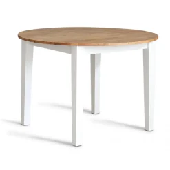 Dalsland matgrupp: Runt bord i Ek / Vit med 4 st Blåa Tuva stolar