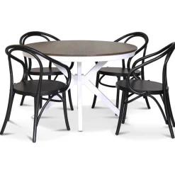 Danderyd No.30 svart karmstol i böjträ