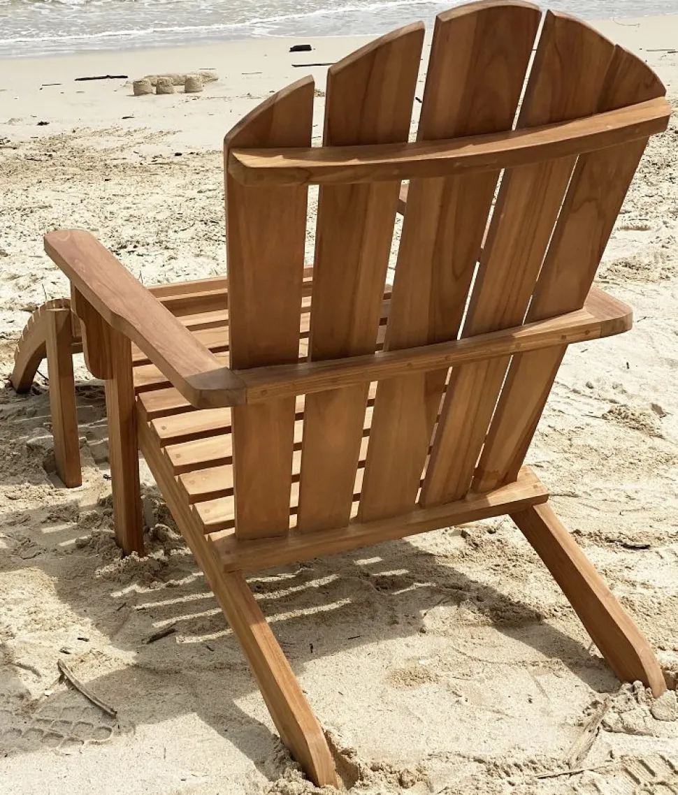 Däckstol med fotpall teak - Saltö + Textilrengöring för möbler