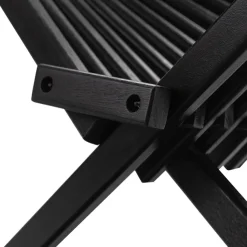 Däckstol svart med nackkudde + Textilskydd för utemöbler