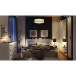 Dentro säng med förvaring 160 x 200 cm - Vit/ek + Möbeltassar