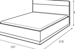 Dentro säng med förvaring 160 x 200 cm - Vit/ek + Möbeltassar