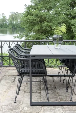 Denver matbord - Grå/svart - 220x100 cm + Textilrengöring för möbler