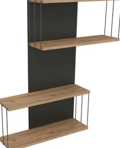 Destan vägghylla - Antracit/furu