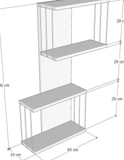 Destan vägghylla - Vit