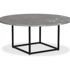Dexter runt soffbord Ø120 cm - Metall / Grå Betano marmor