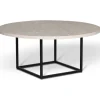 Dexter runt soffbord i travertin Ø105 cm