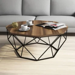 Diamond soffbord 90 x 90 cm - Valnöt