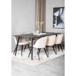 Dipp matbord 180x90 cm - Svartbetsad ekfanér