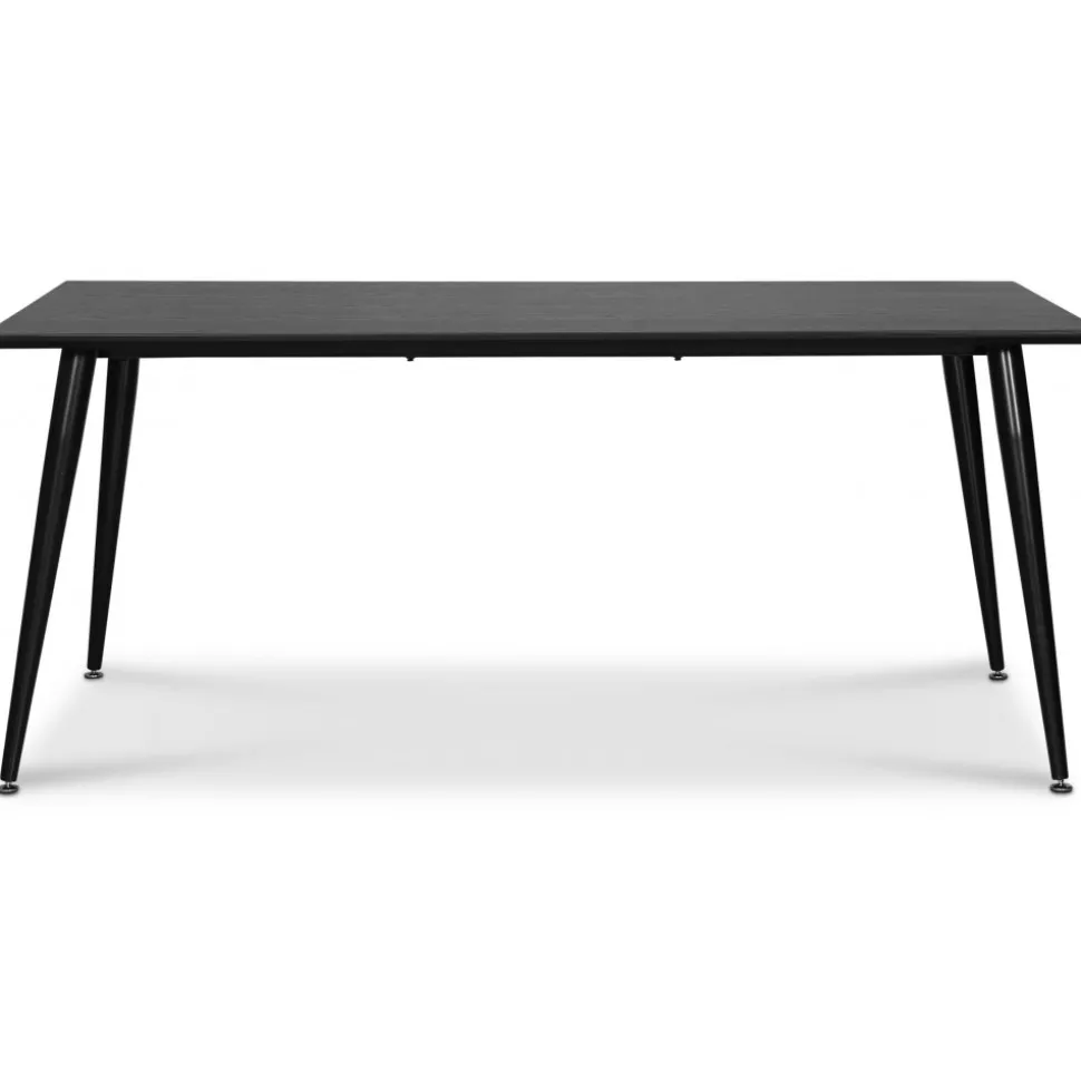 Dipp matgrupp; matbord 180x90 cm med 6 st svarta Castor pinnstolar