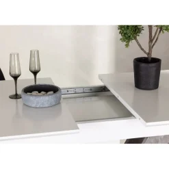 Disa matbord 120-160 x 80 cm - Grå/vit