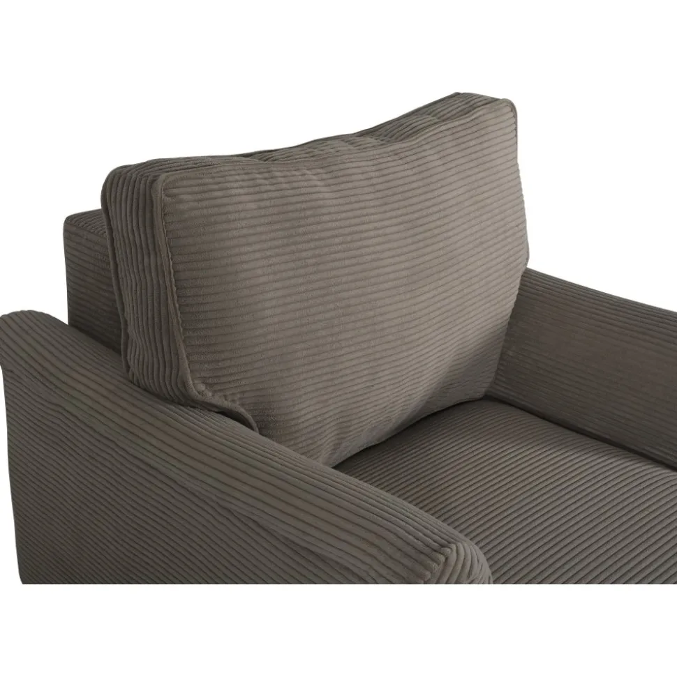 Divanfåtölj Howard mörkbeige manchester