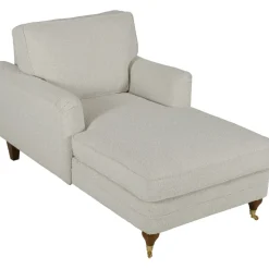 Divanfåtölj vit bouclé - Howard