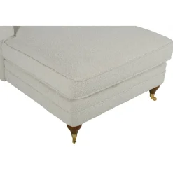 Divanfåtölj vit bouclé - Howard