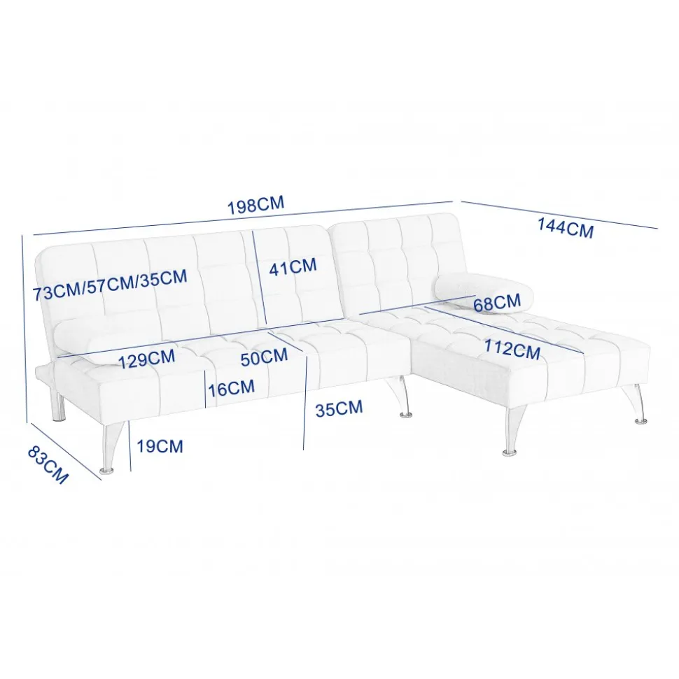 Divansoffa i grön sammet med bäddfunktion